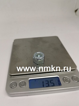 гайка м10х1.25 с белым нейлоновым кольцом самоконтрящаяся высокая в Нижнем Новгороде