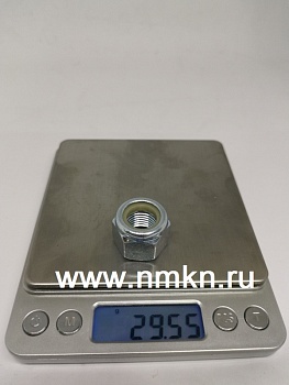 гайка 14х1.5 с белым нейлоновым кольцом самоконтрящаяся высокая в Нижнем Новгороде